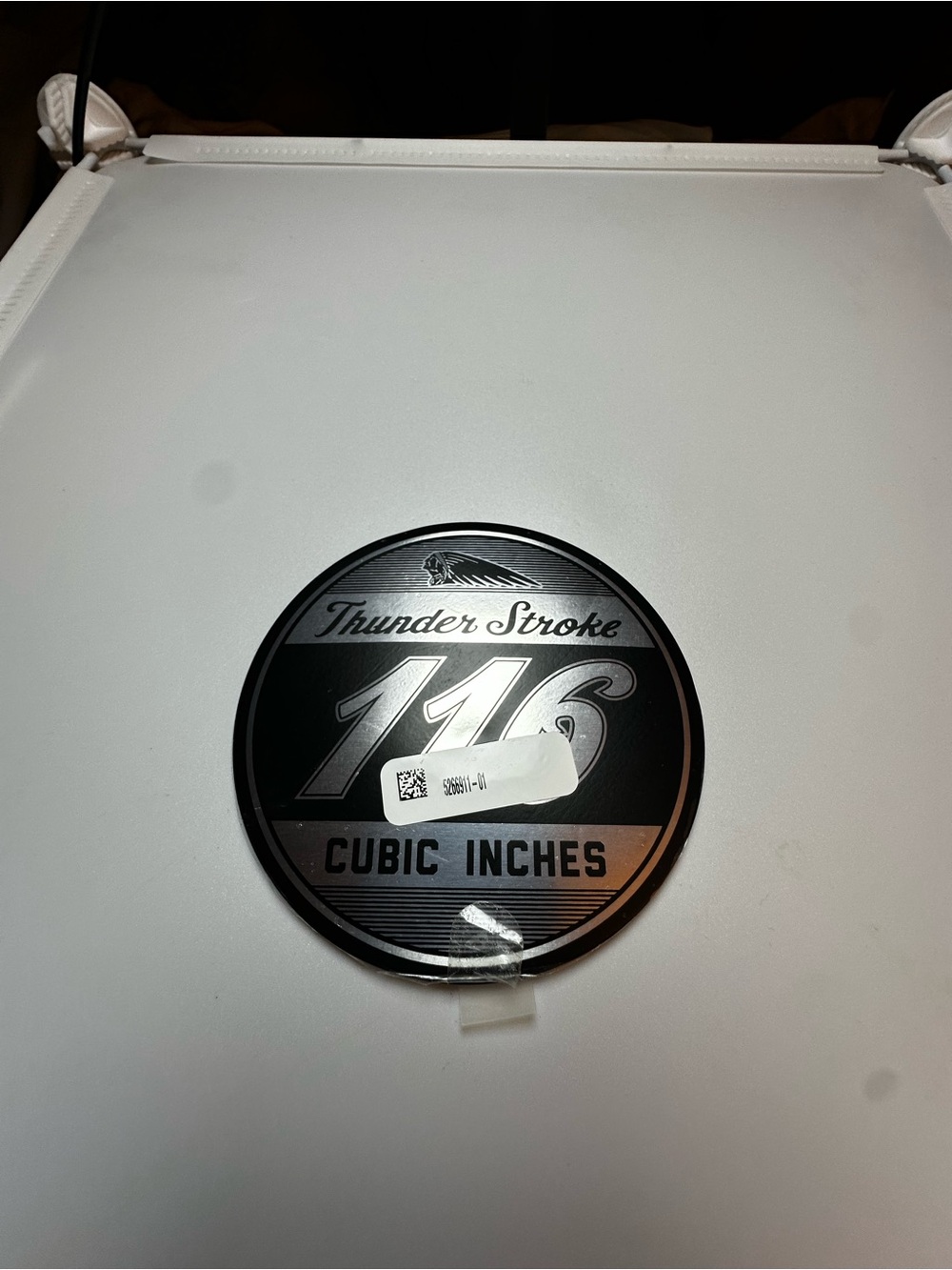 Thunder Stroke 116 Cubic Inches Metal Wall Emblem - Black & Silver